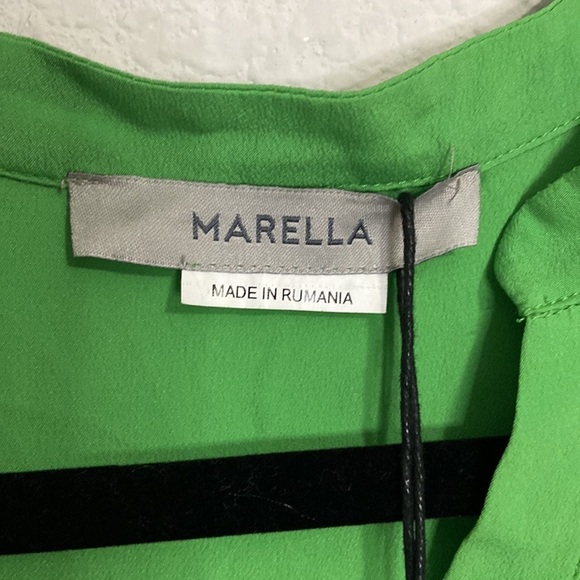 Marella Teramo Tiered Midi Dress Bright Green size 6 NWT - Picture 4 of 6